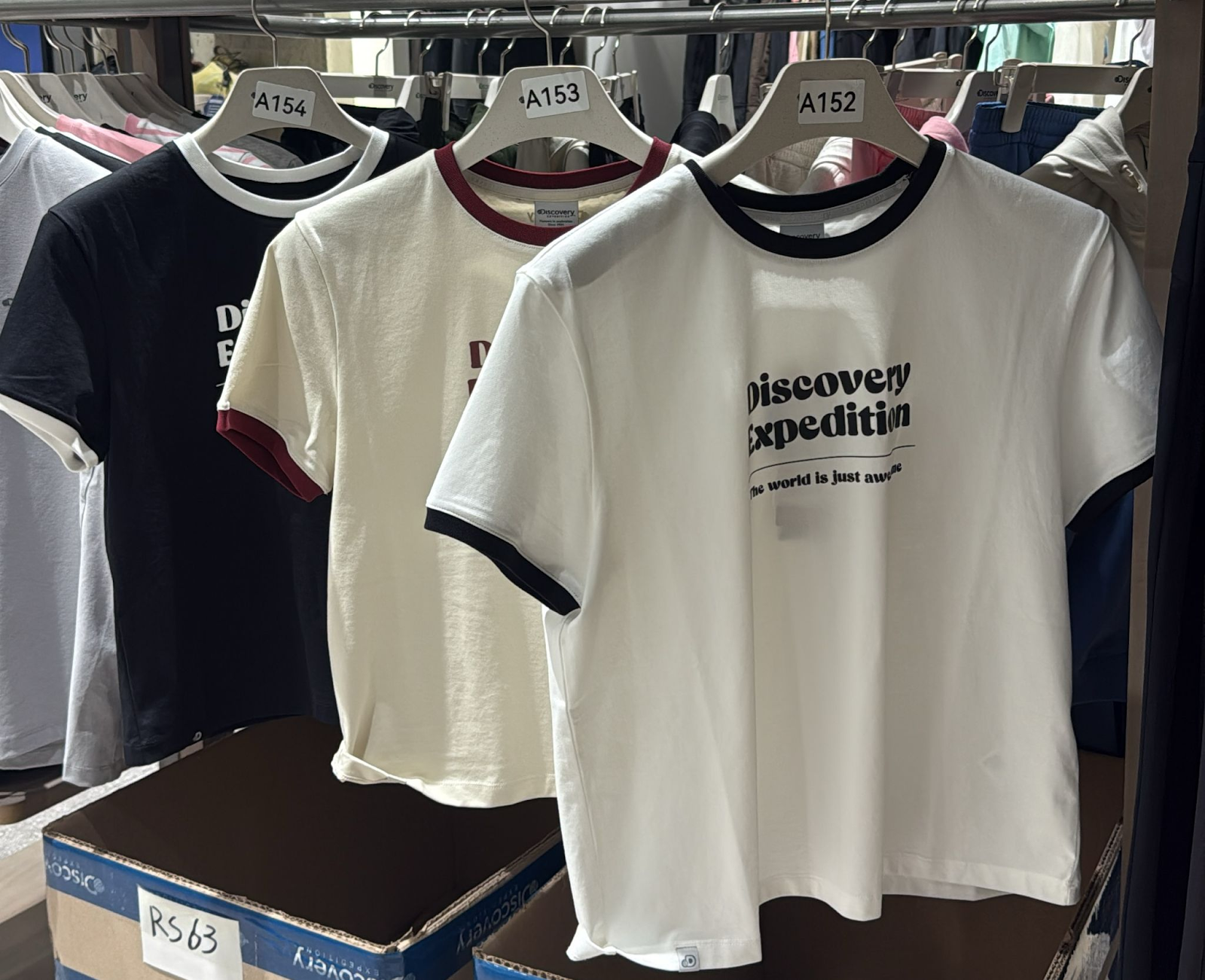 XI152 DISCOVERY 撞色邊邊文字短袖TEE 男裝