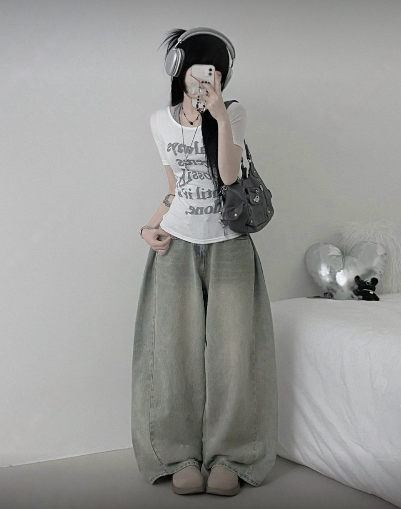 （3月韓國連線）T1366｜韓系必備單品！2-ways字母薄短袖上衣