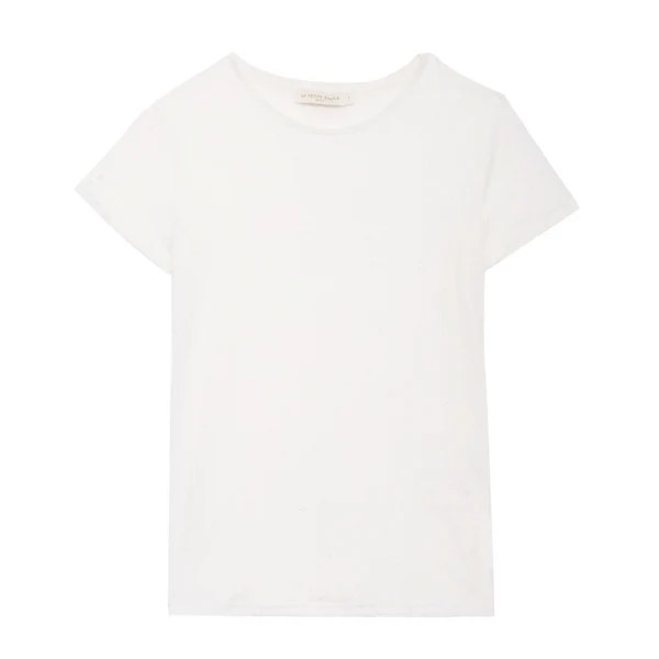 1LP0327-309 [LA PETITE ETOILE] Elva V-neck T-Shirt White #ELVA-T102421Z0A/10-BLANC (EU)