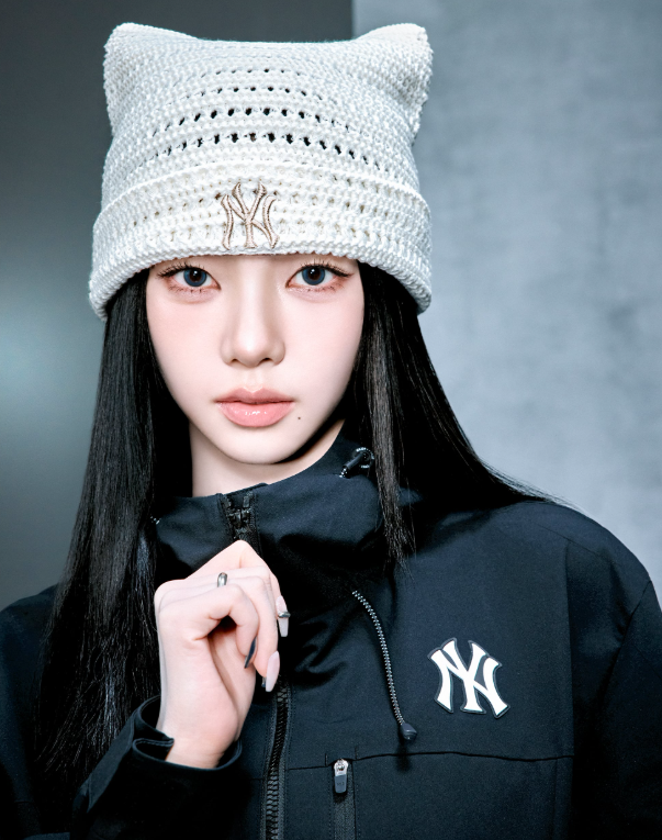 【入LIVECODE一件減至$238😱🔥！】【MLB】[Karina's Pick] Summer Crochet Meow Beanie New York Yankees