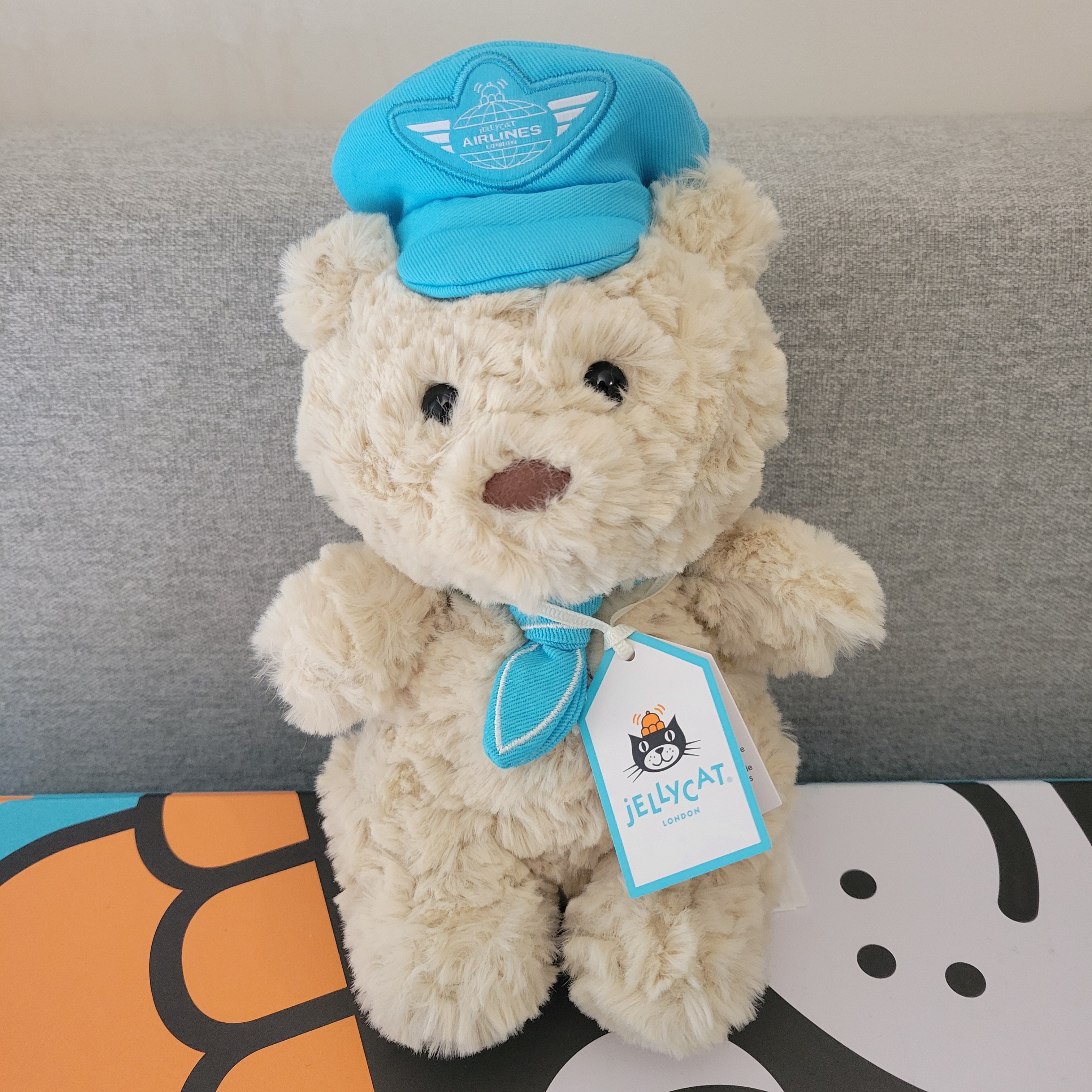 JELLYCAT  x Harrods Airline Exclusive Bartholomew Bear Junior Pilot 英國限定機師小熊