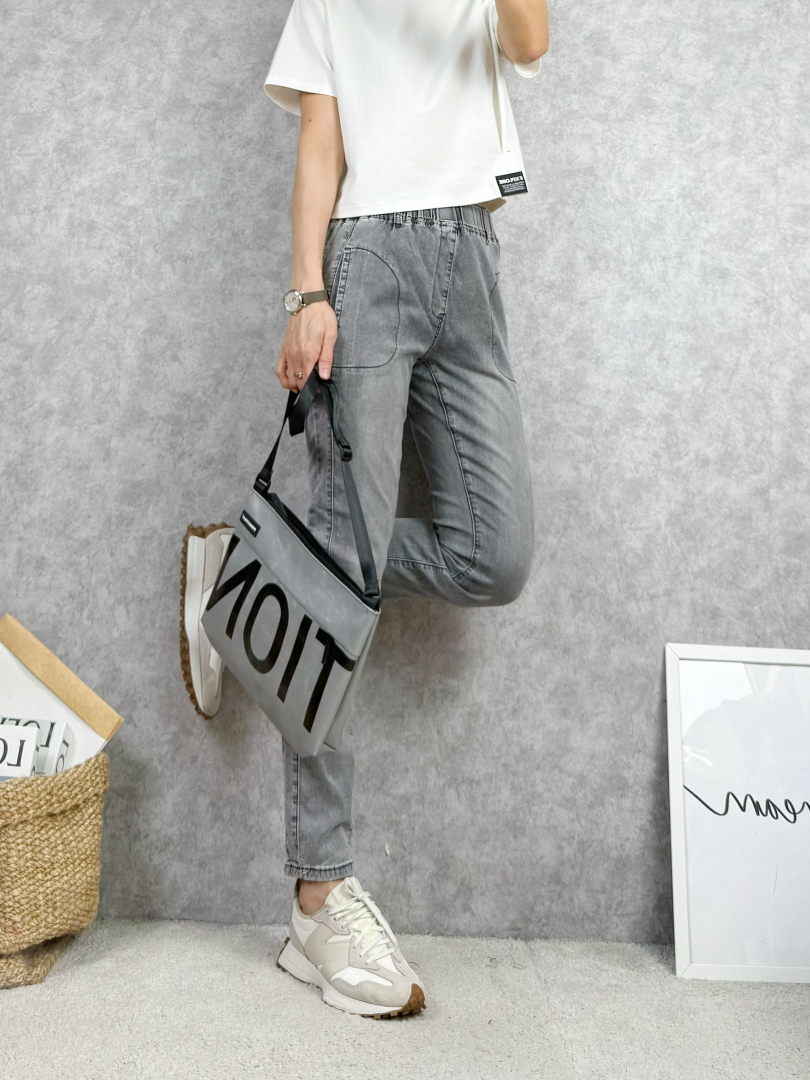 想顯瘦，但又不想被褲子綁住的灰階休閒褲