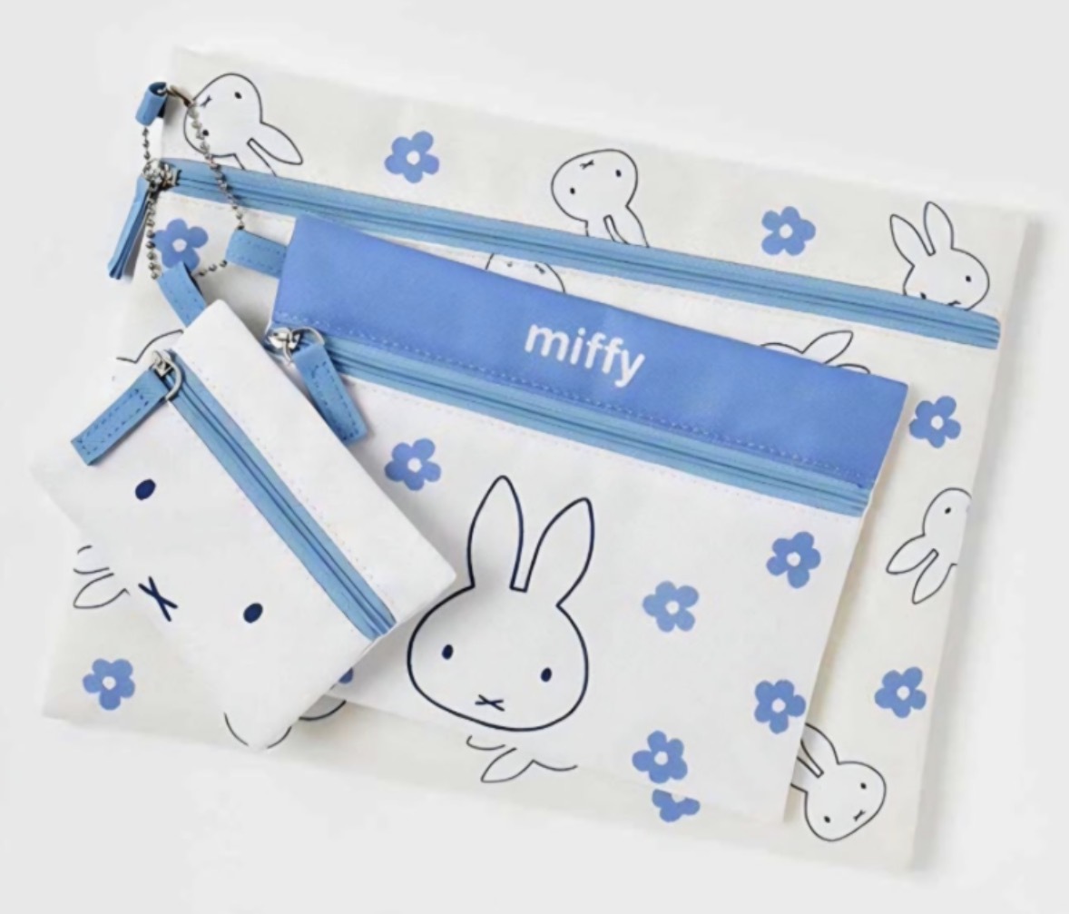 【最新發售】JP Miffy 藍花花 3P 拉鏈袋 9963 TK260328