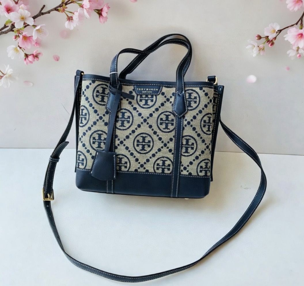 Tory Burch PERRY MONOGRAM｜小號提花托特包