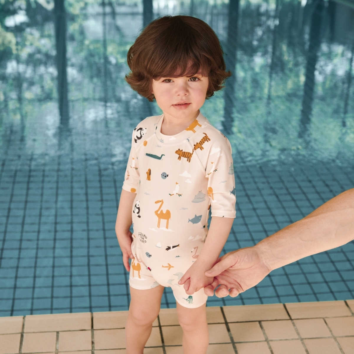 〖 Liewood 〗動物世界baby防曬連身泳衣