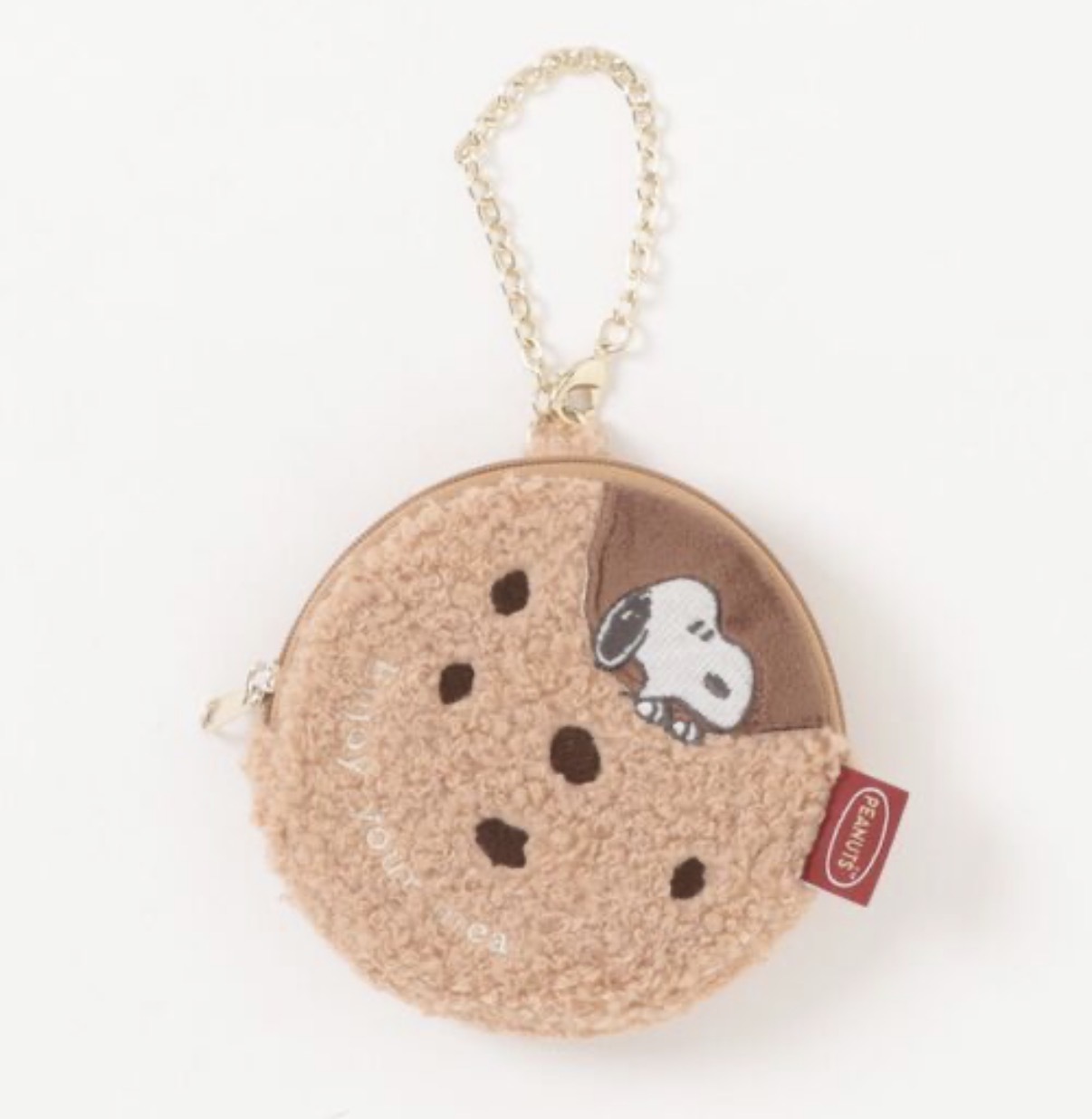 JP Snoopy 朱古力曲奇圓形刺繡散子包 9870 TK260328