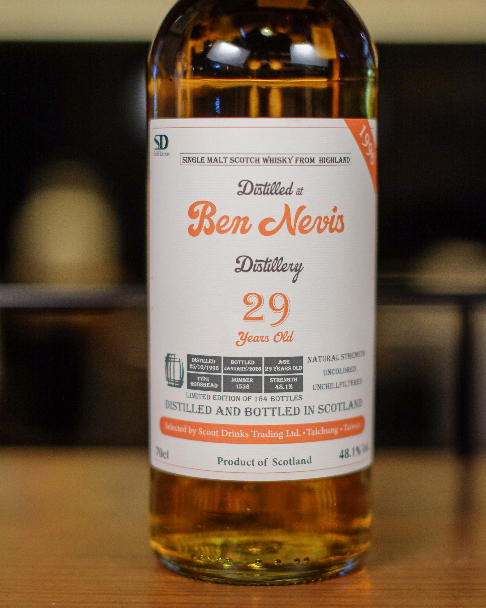 Ben Nevis 1996/2026 29YO Hogshead #1558 48.1% Scout Drinks