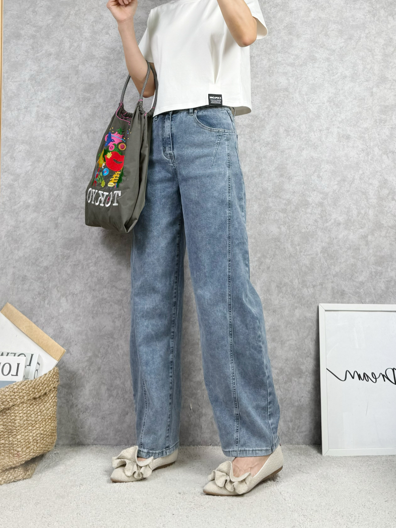 打造自然腿型曲線的修飾灣刀褲