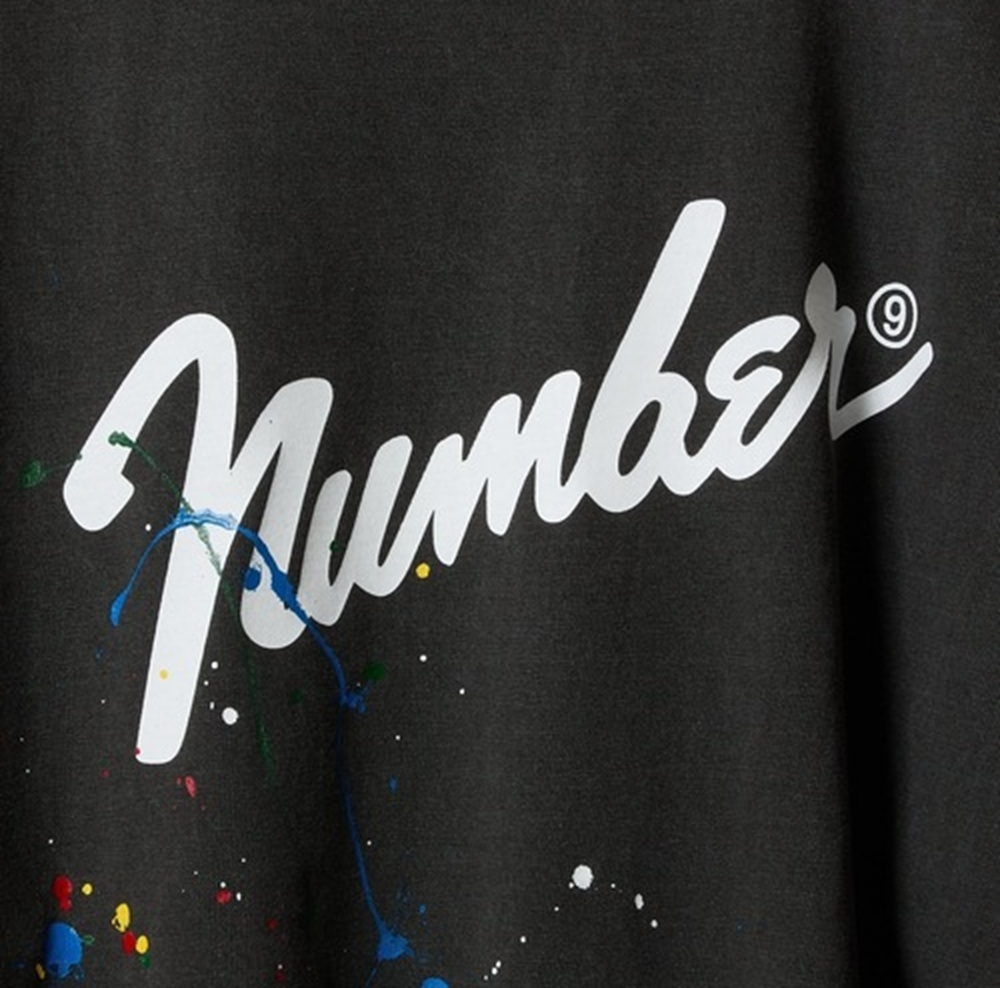 NUMBER NINE HAND PAINTED VINTAGE DYE GRAPHIC T-SHIRT - BLACK PRE ORDER ITEM (預訂中)