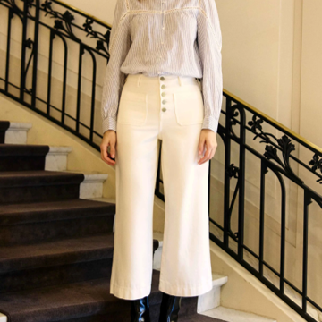 1LP0327-288 [LA PETITE ETOILE] Atlanta Wide Leg Jeans White #ATLANTA-P302421C0I/10-BLANC (EU)