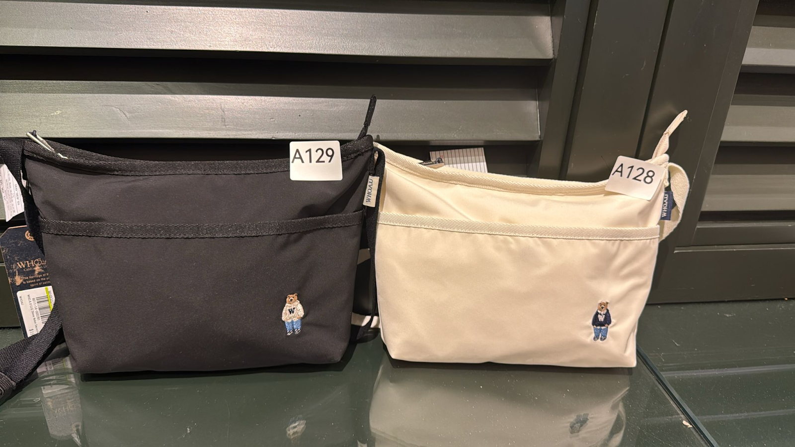 XI128 WHO A U 淨色雙層單肩包 20X16CM