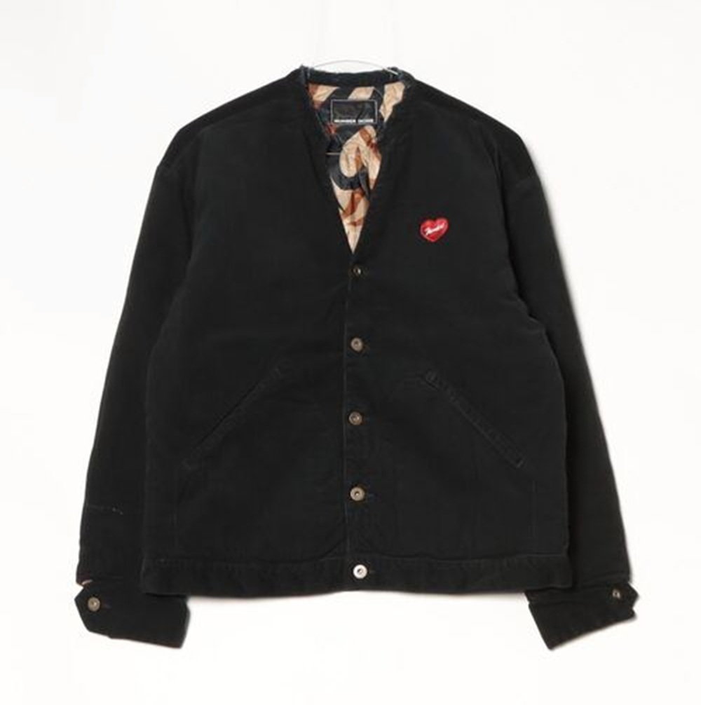 NUMBER NINE HEART EMBROIDERY CUT-OFF COLLAR JACKET - PRE ORDER ITEM (預訂中)