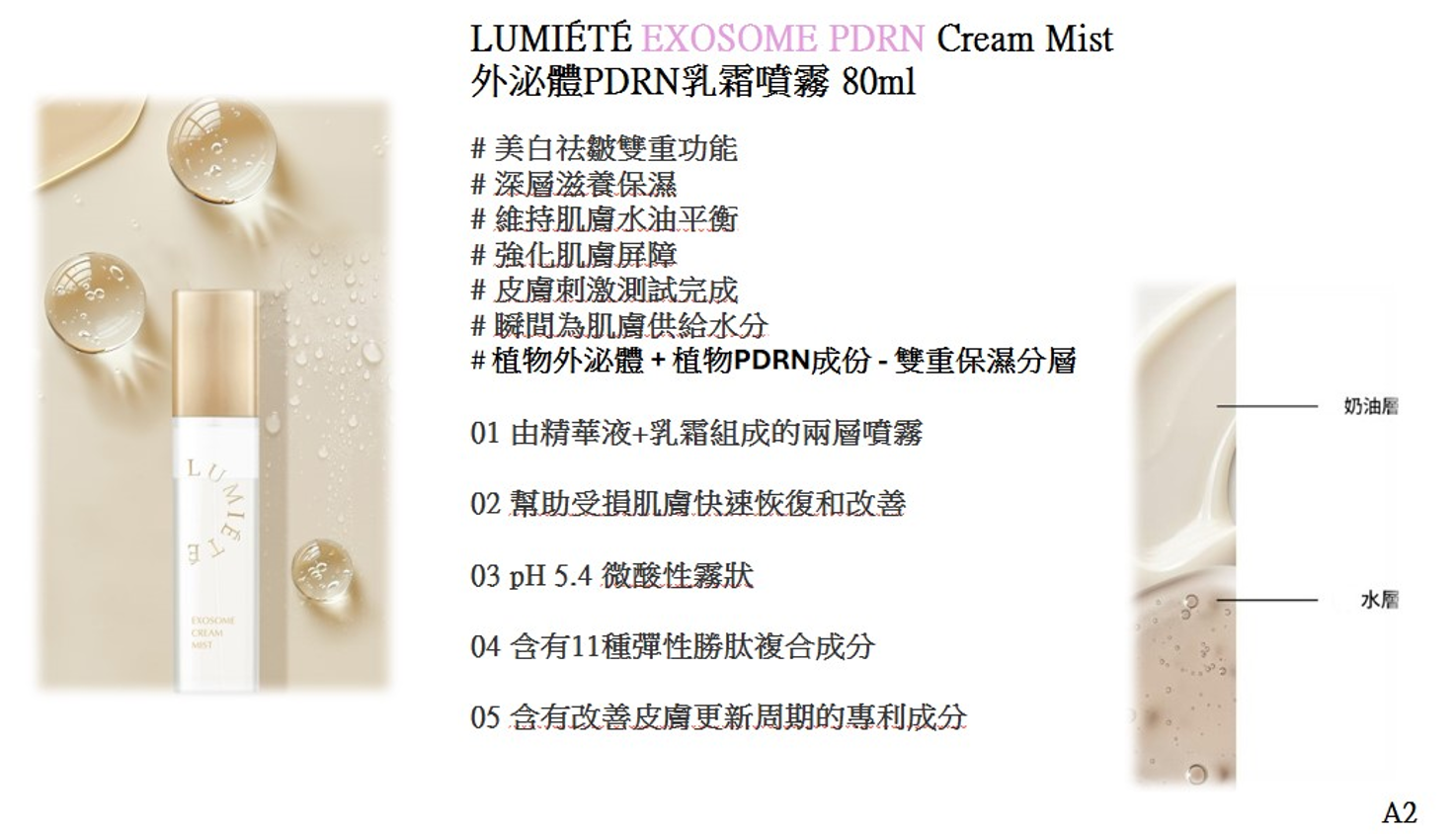 CR260328-R15-LUMIÉTÉ Exosome Cream Mist-80ml-(EXP-4/11/2027)