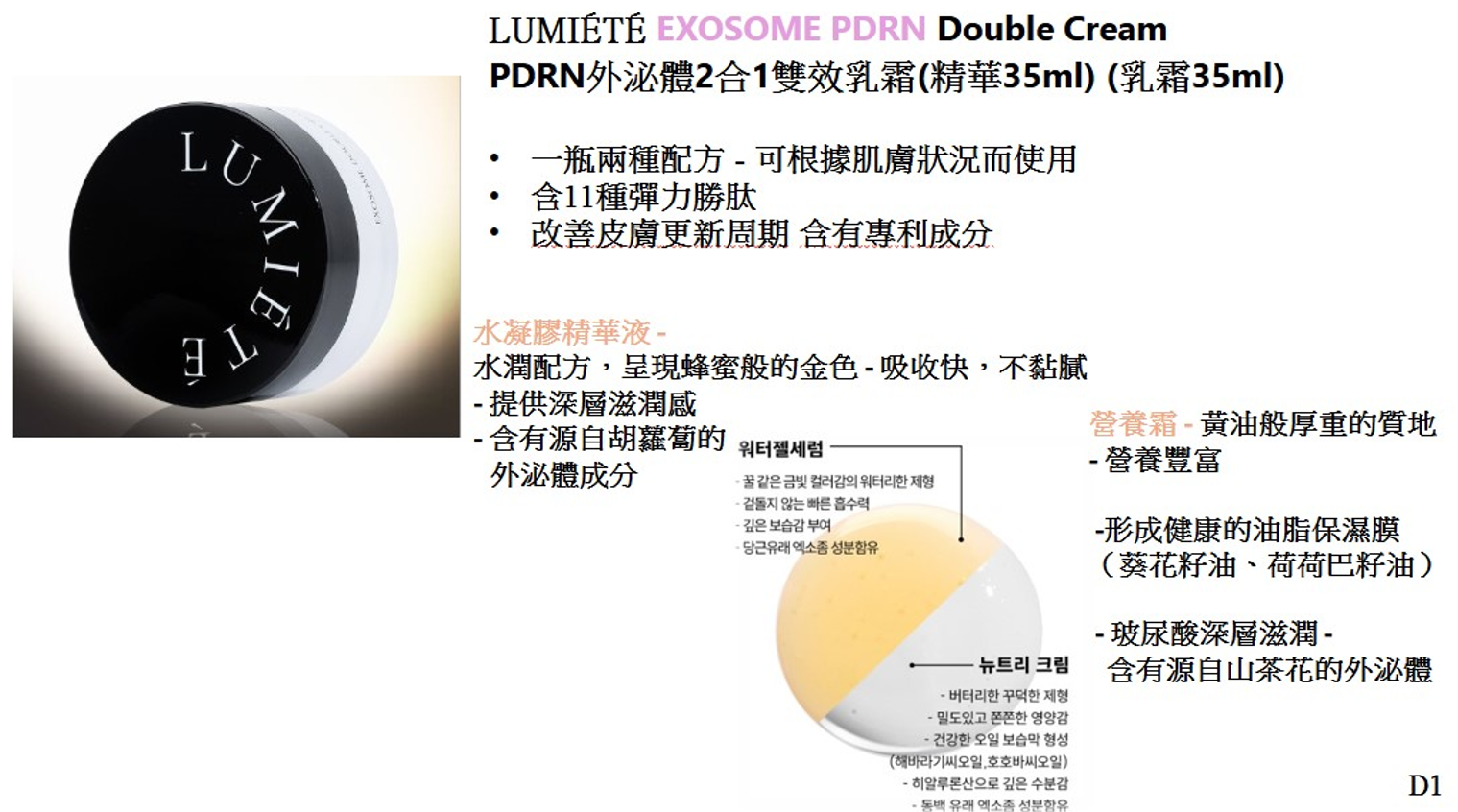 CR260328-R17-LUMIÉTÉ Exosome Double Cream-35+35ml-(EXP-7/11/2027)