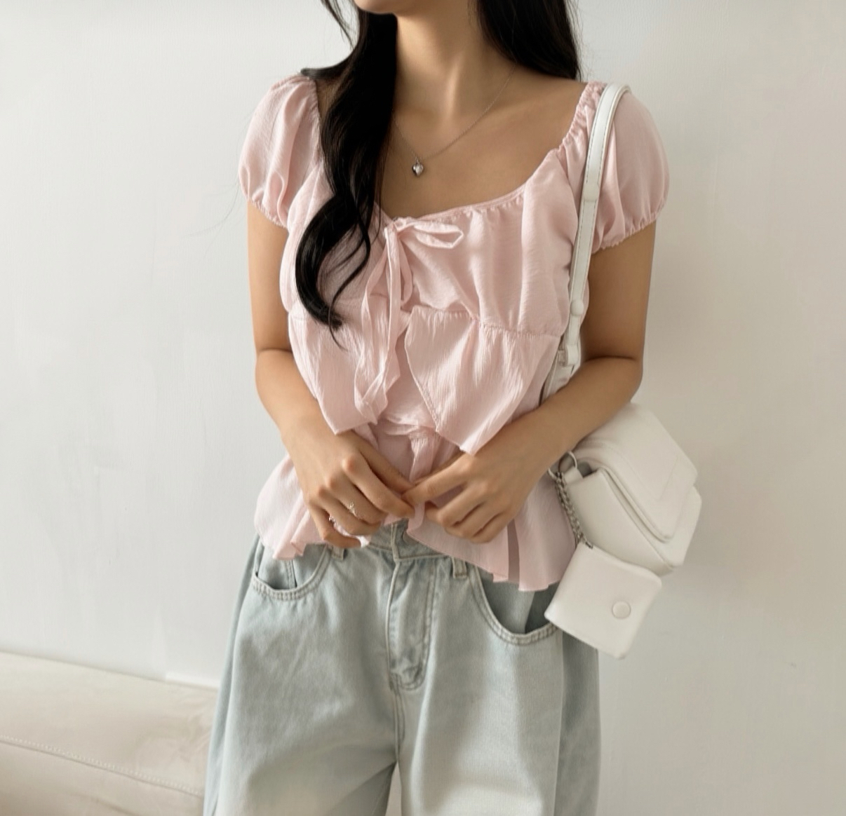 法式層層荷葉邊短袖