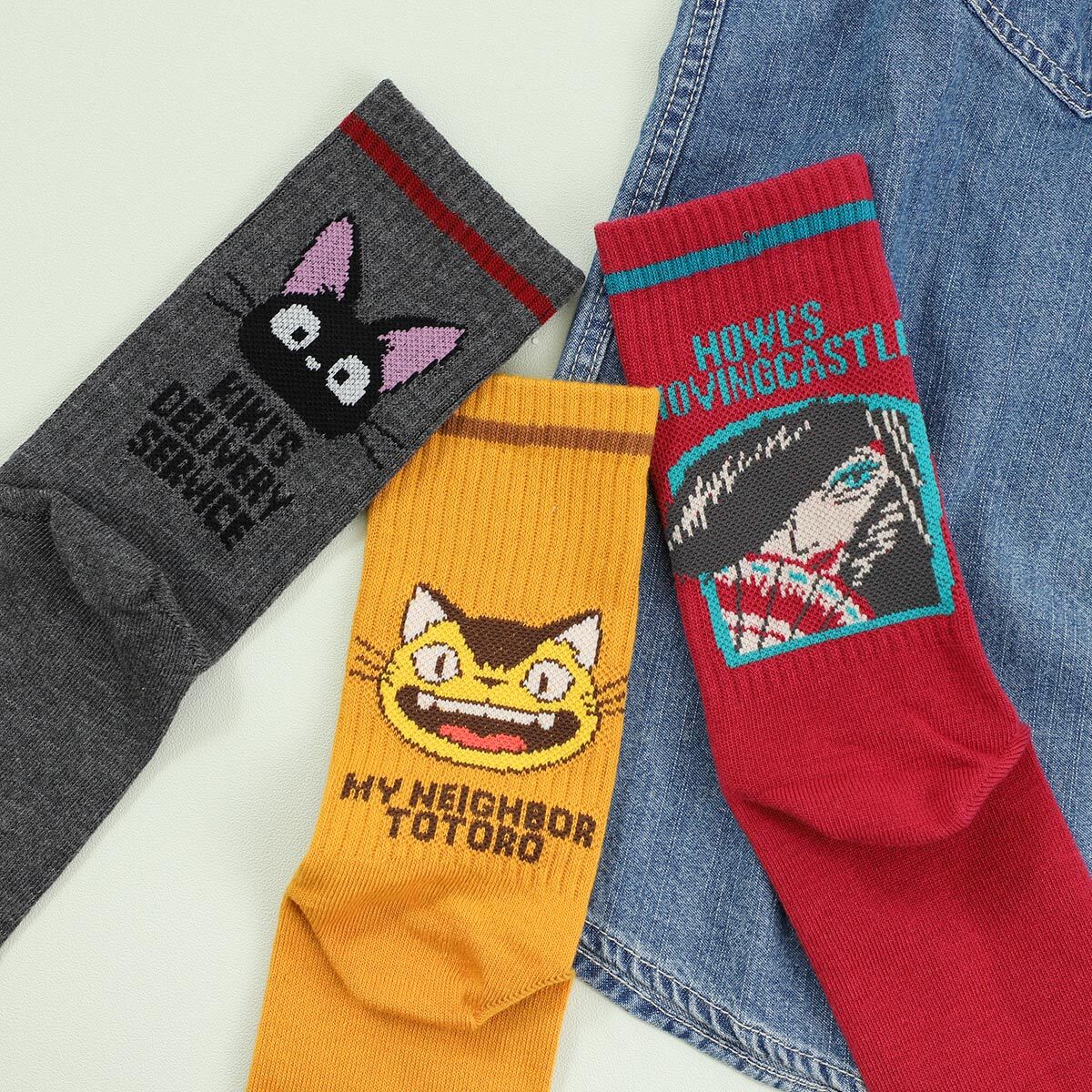 JP 宮崎駿 單間公仔Logo中筒襪 23-25 4527 4902 TK260328
