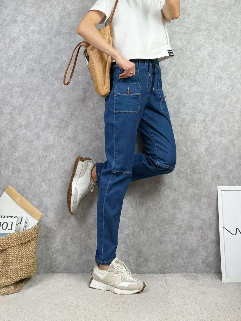 休閒抽繩牛仔褲｜輕鬆百搭休閒褲