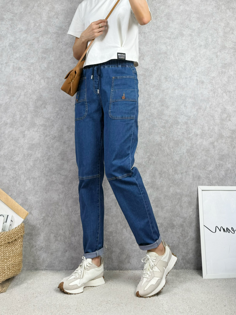 休閒抽繩牛仔褲｜輕鬆百搭休閒褲