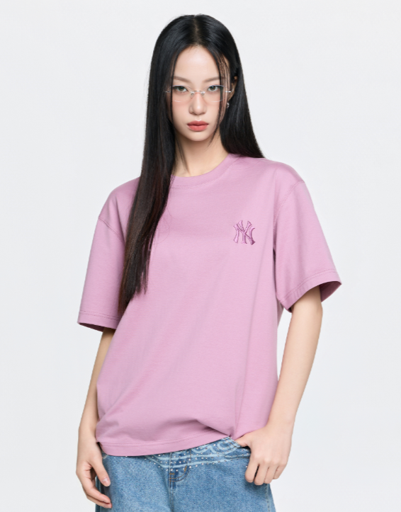 【入LIVECODE一件減至$378😱🔥！】【MLB】Vintage Denim-like Monotive Oversized Short Sleeve T-shirt New York Yankees