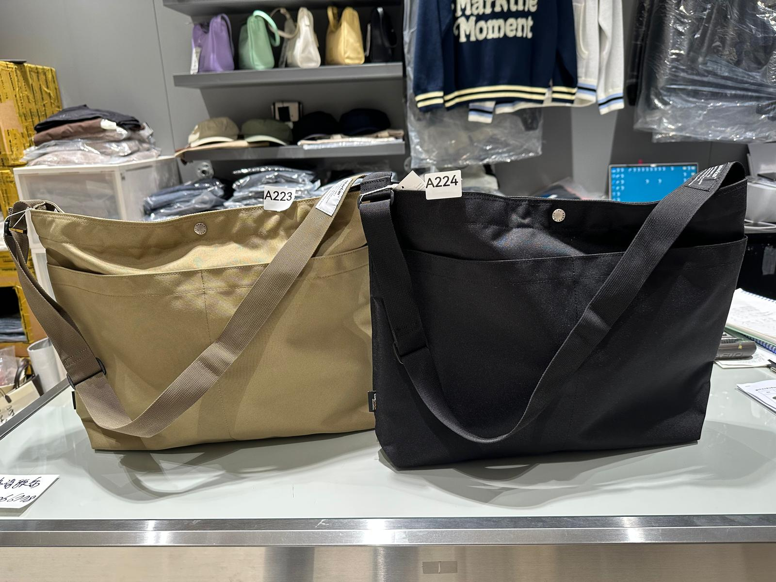 XI223 MARKM Cordura 寬肩帶尼龍斜跨包 42x36x9cm