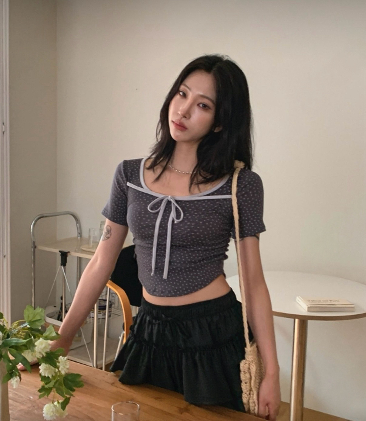 Y2K小星星修腰短袖