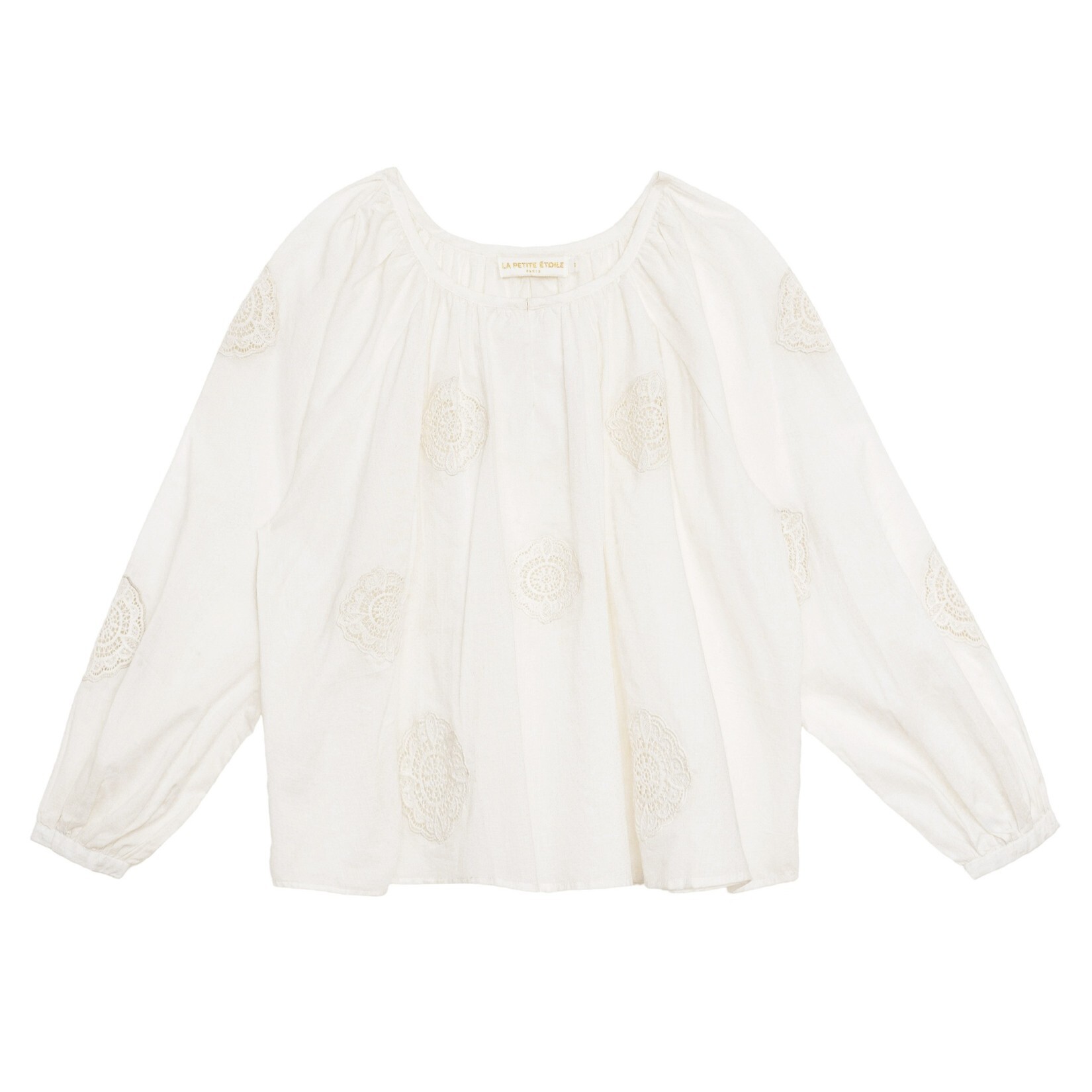 1LP0327-385 [LA PETITE ETOILE] Blazia Blouse White #BLAZIA-B102612C0A/10-BLANC (EU)