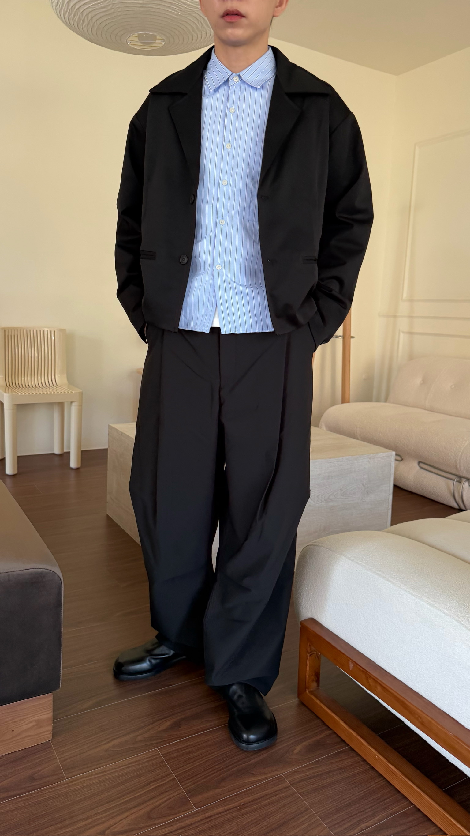 繭型霧面西裝褲（抗皺）