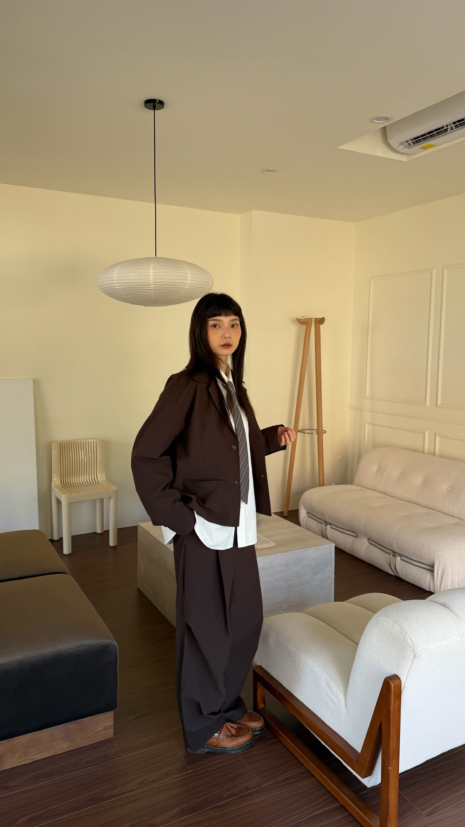 繭型霧面西裝褲（抗皺）