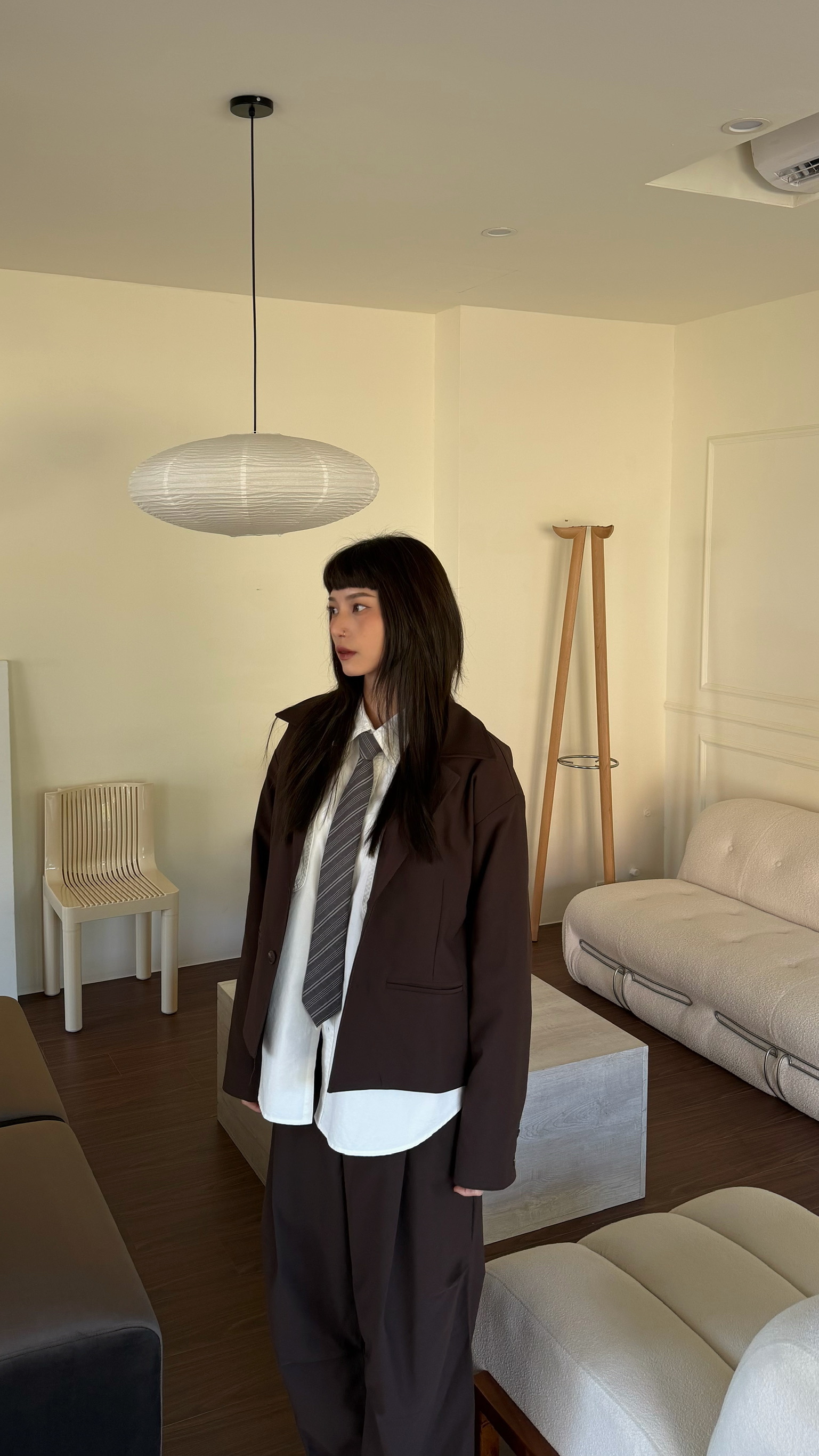 短版霧面西裝外套