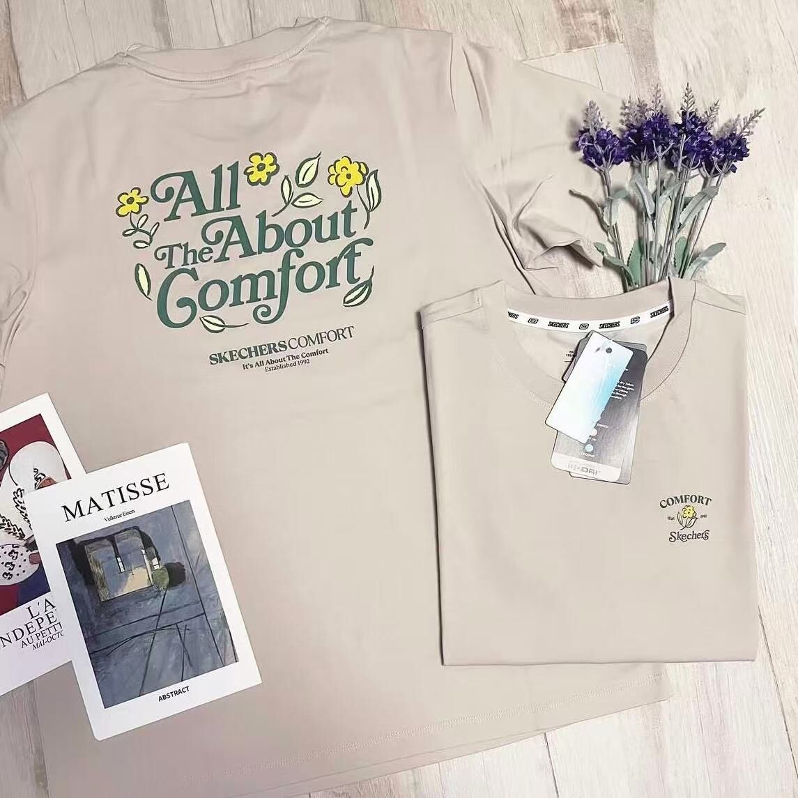 SKECHERS FLORAL BACK PRINT TEE