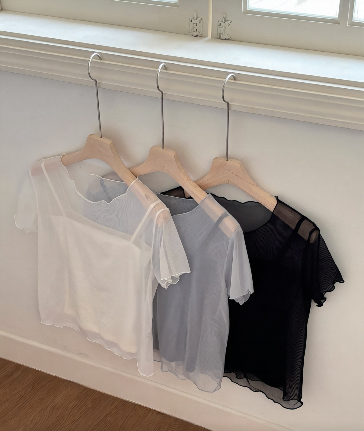 透膚薄紗背心兩件套✨