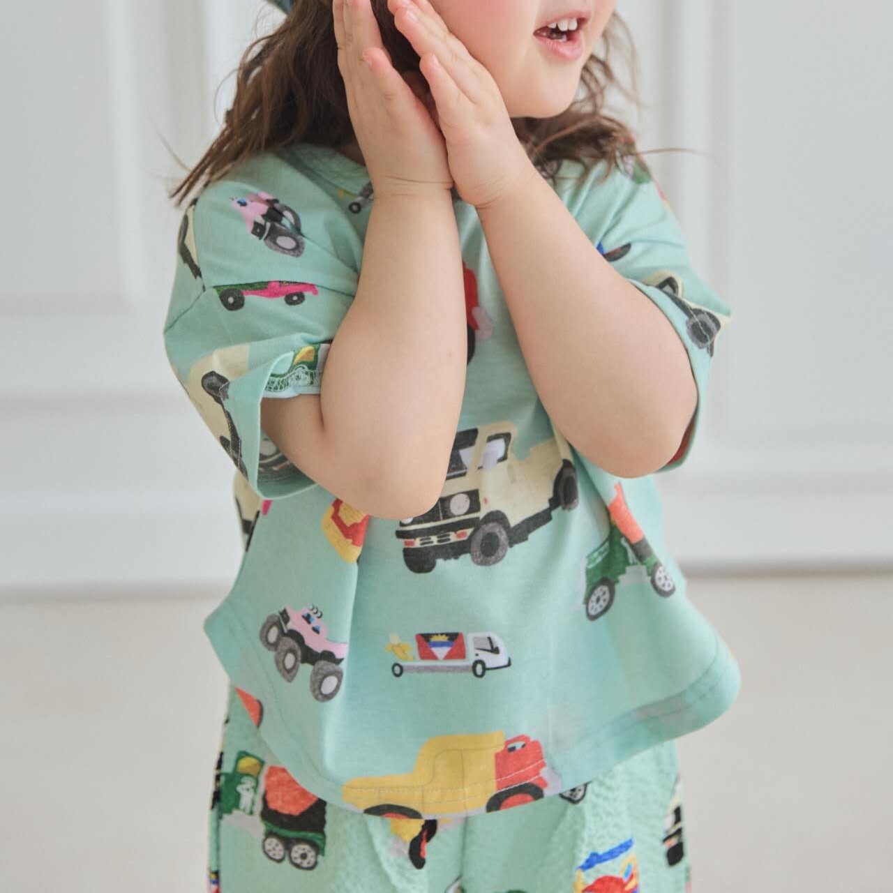 90-130 MICO 可愛車車上衣 短褲