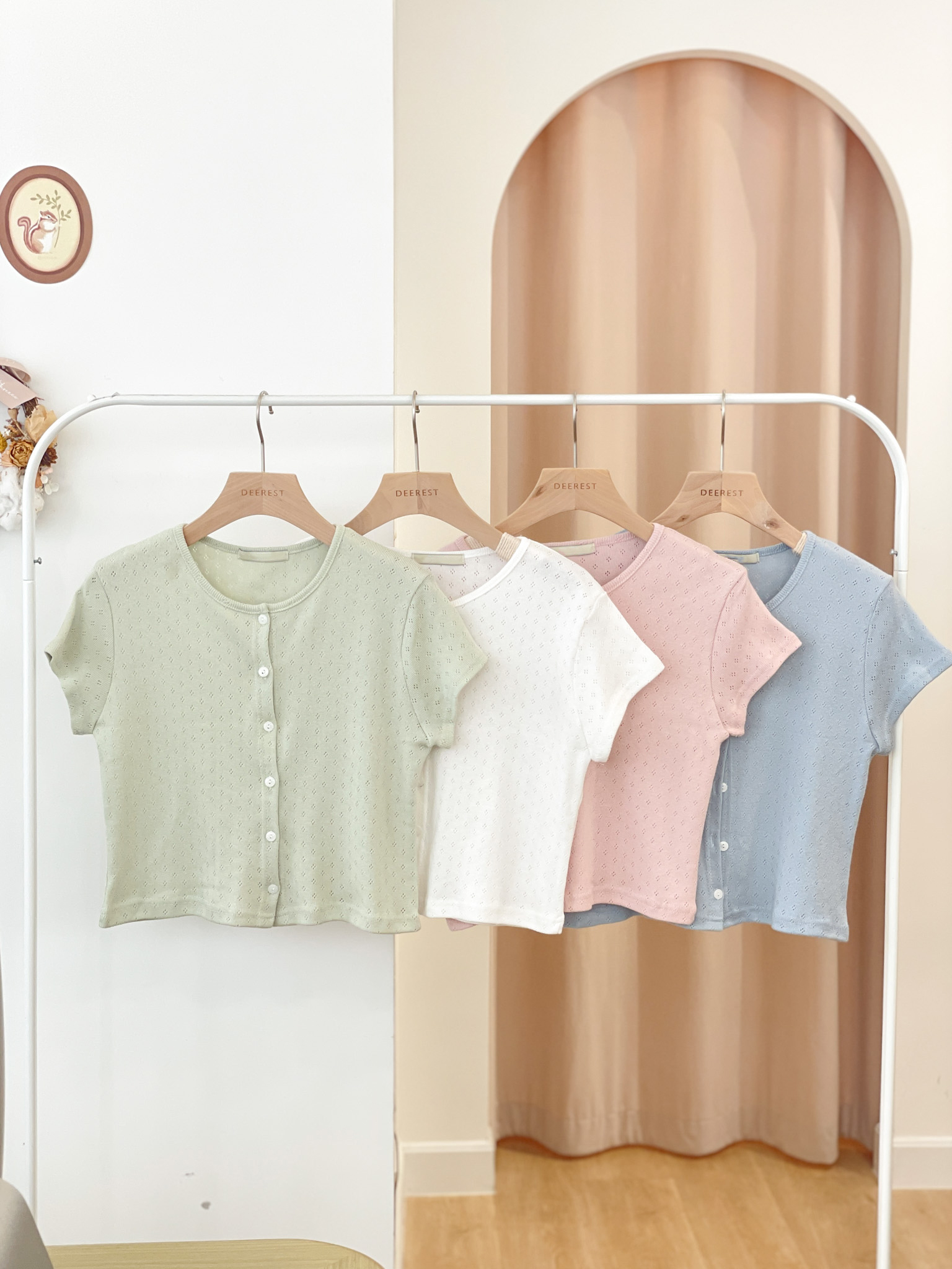 T1504 Honey-Comb Pastel Crop Top