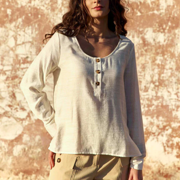 1LP0327-143 [LA PETITE ETOILE] Bevin Blouse Natural #BEVIN-B102612S5A/05-NATUREL (EU)