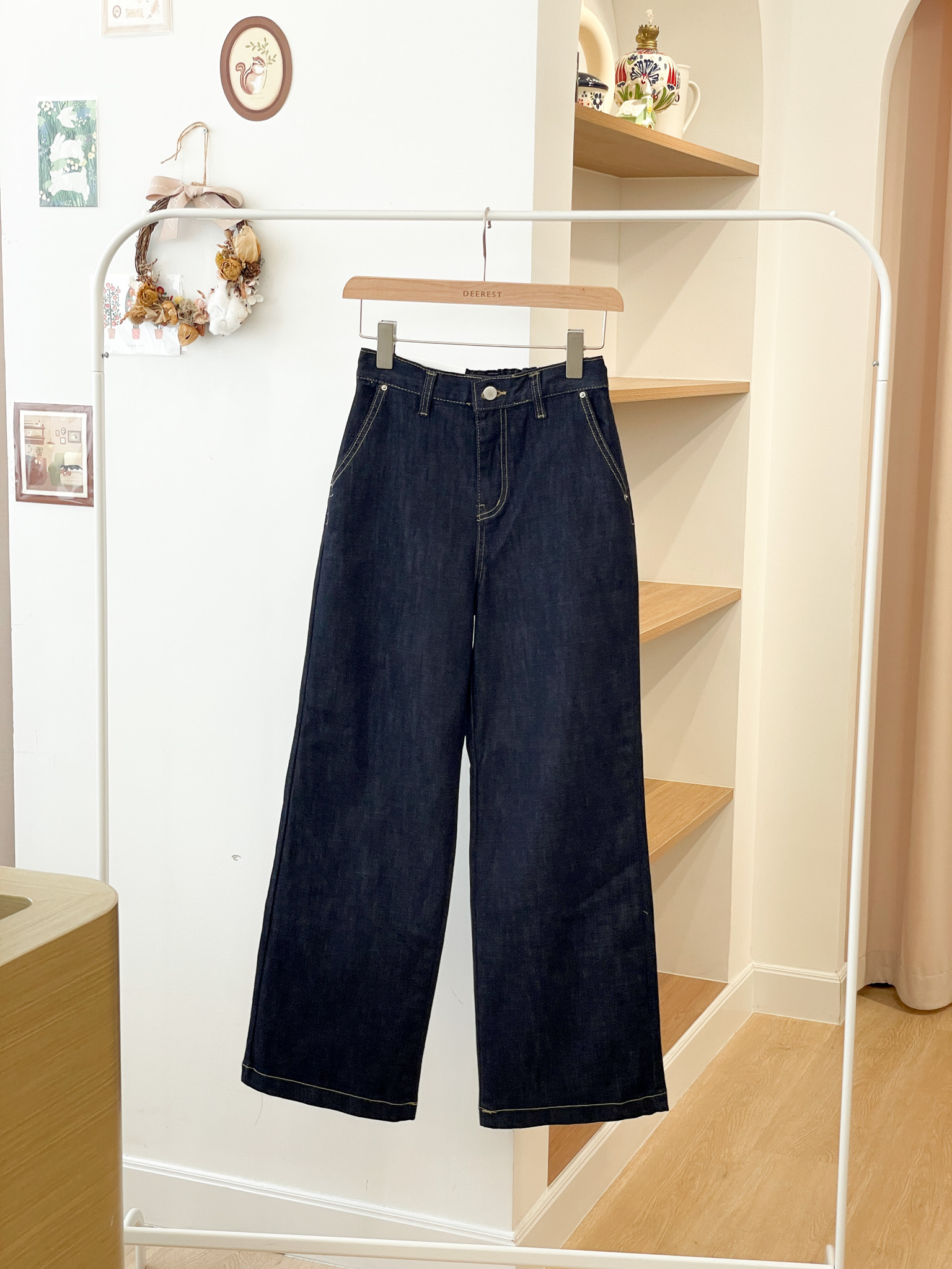 JEAN206 Hedda Dark Denim Wide Pants