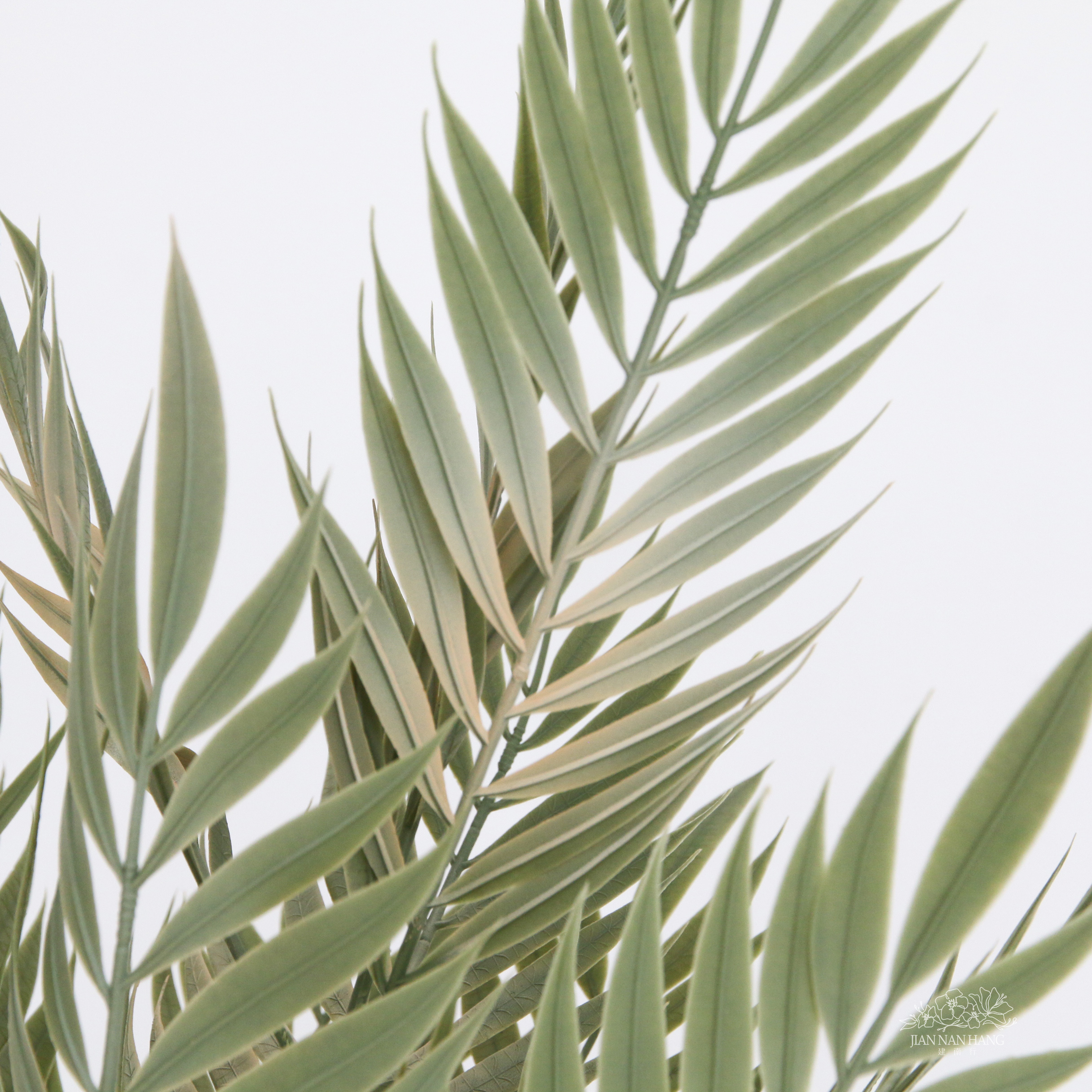 人造葉 棕櫚灌木 綠粉