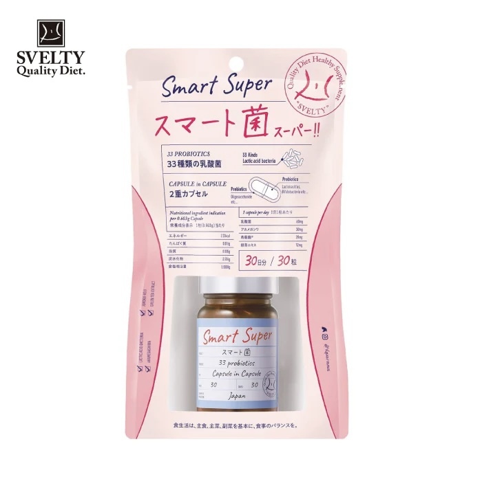 【超推薦】JP Svelty 33種類乳酸菌 菌の二重瘦雙重膠囊 30粒 1174