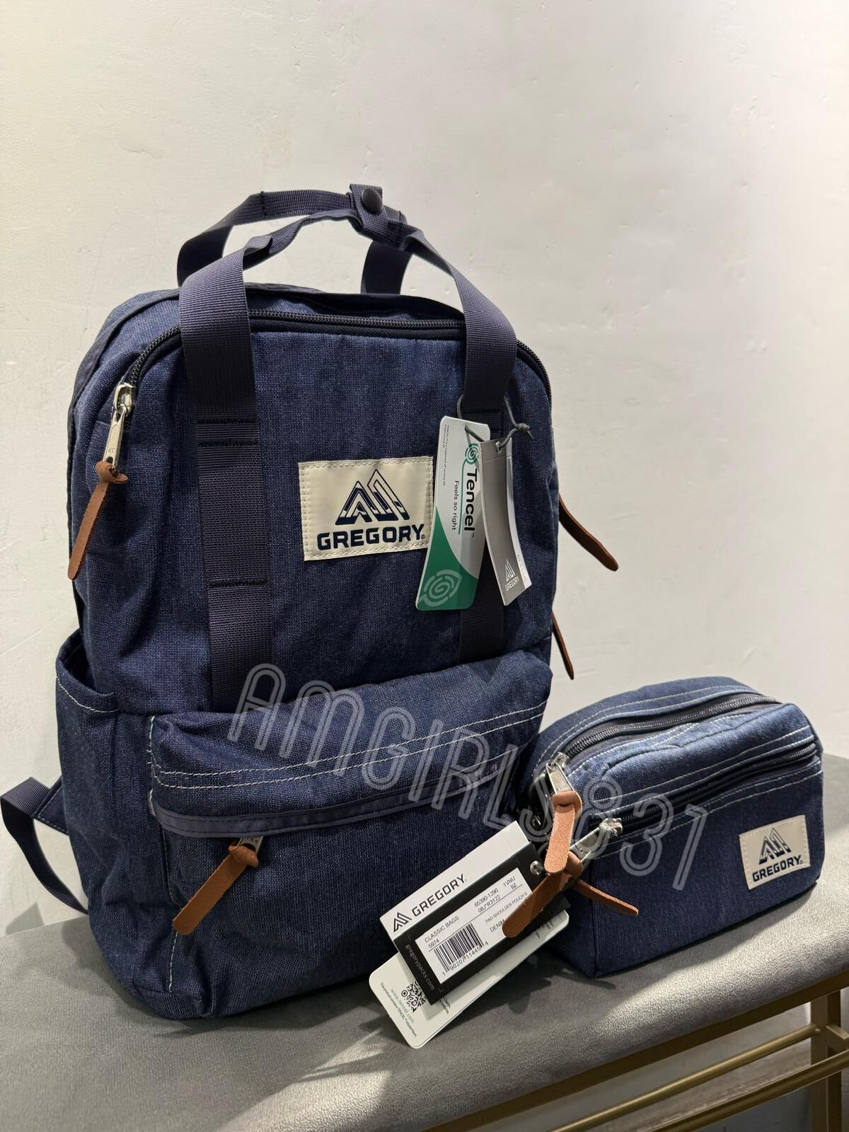 Gregory Easy peasy day denim + PADDED SHOULDER POUCH S denim