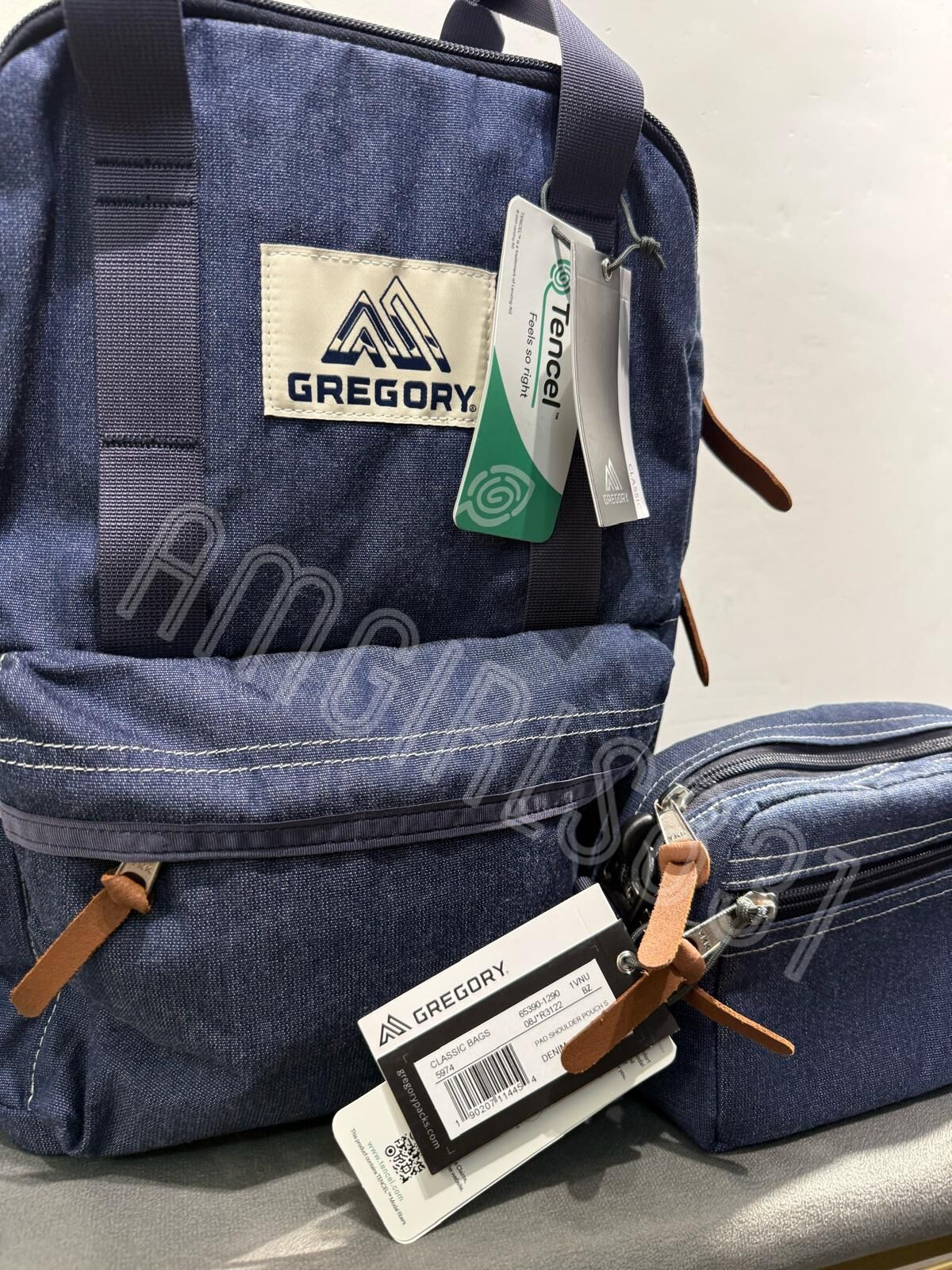 Gregory Easy peasy day denim + PADDED SHOULDER POUCH S denim