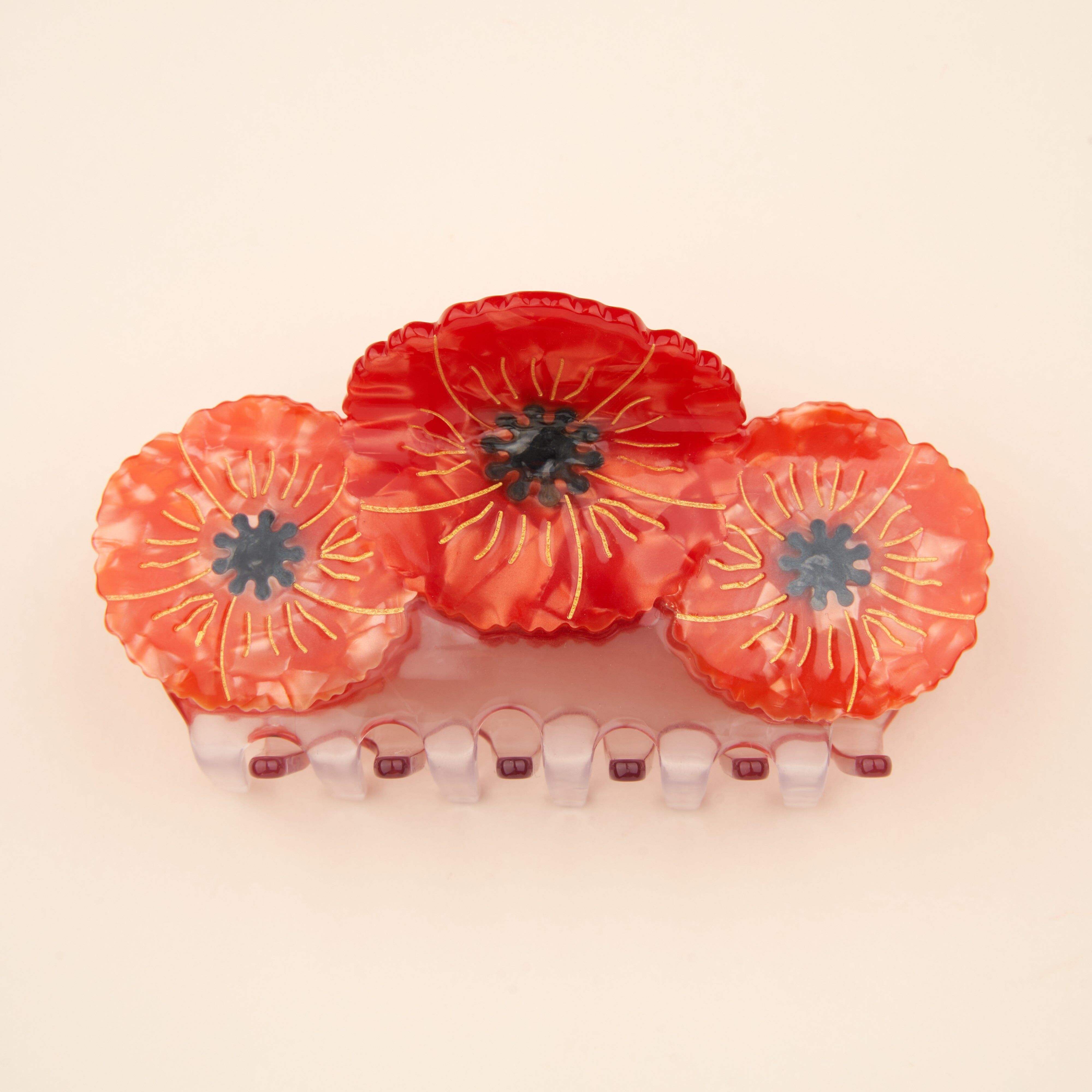 Trio Poppies Hair Claw｜Coucou Suzette