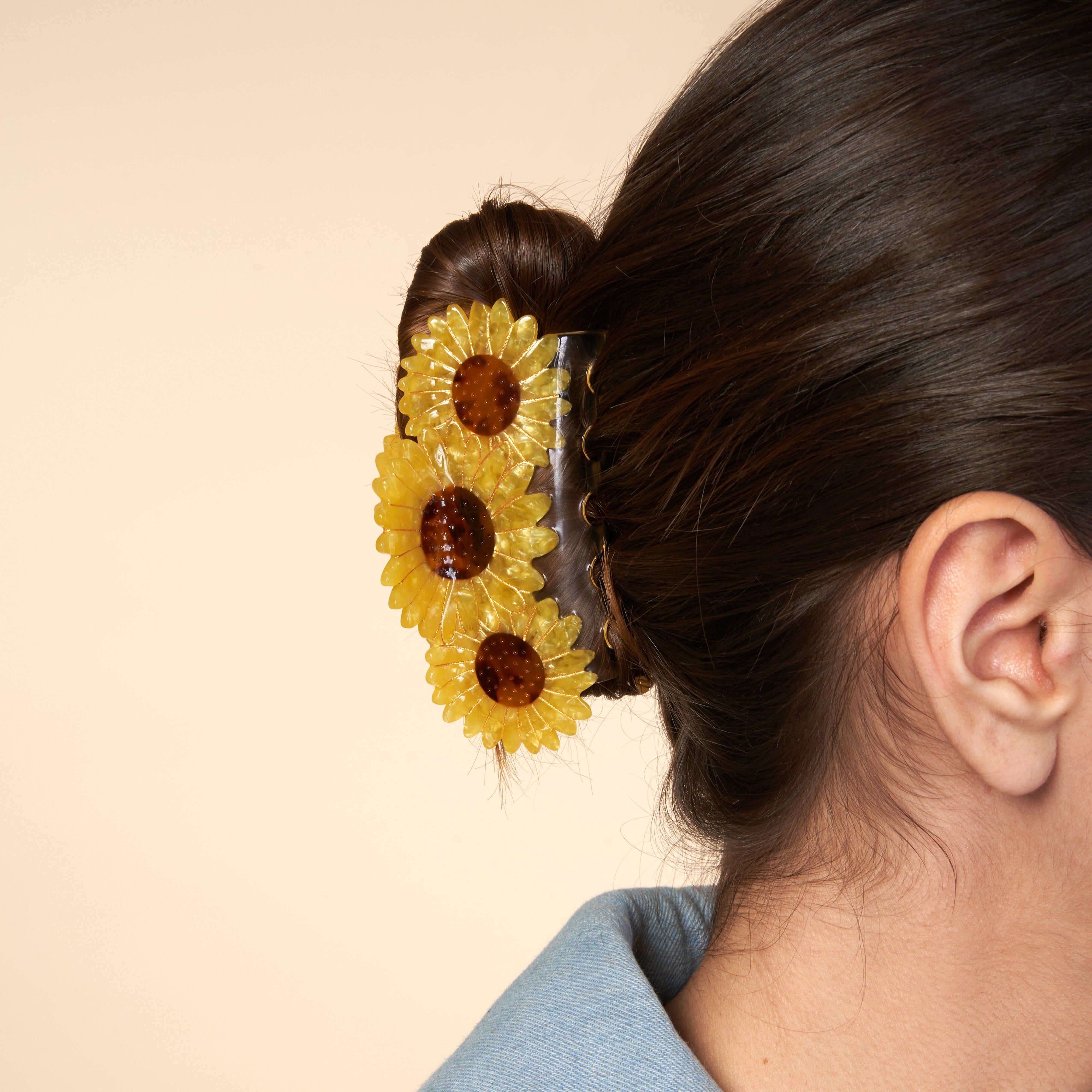 Trio Sunflowers Hair Claw｜Coucou Suzette