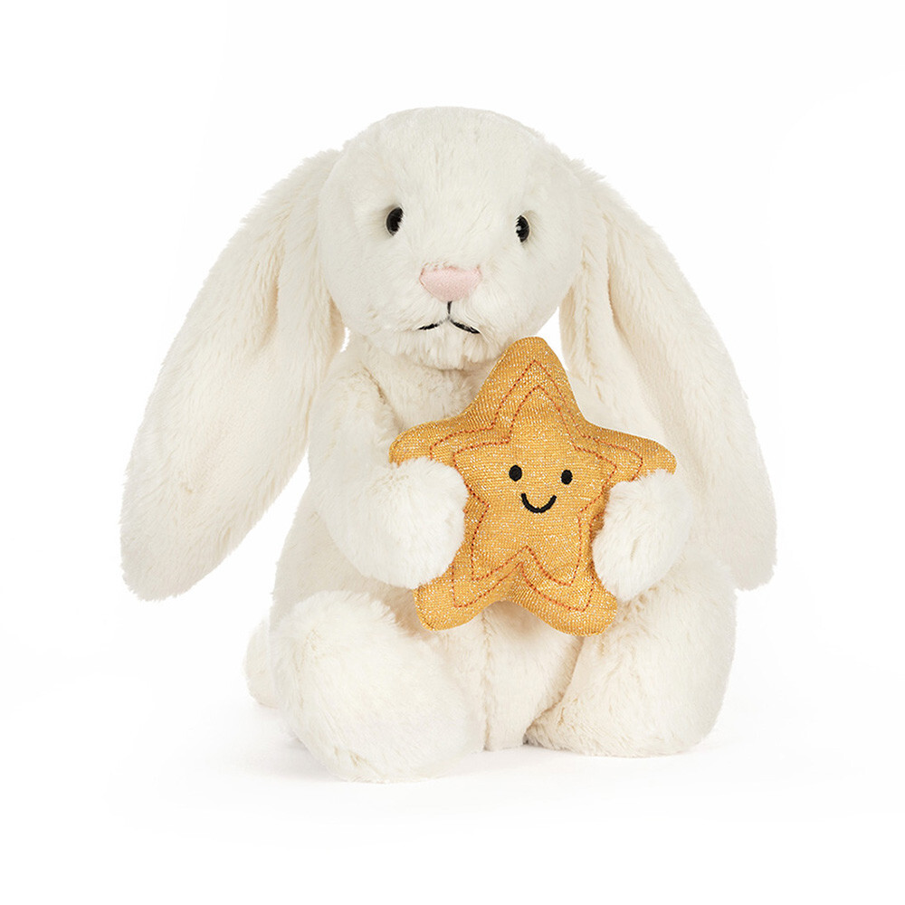 JELLYCAT Cream Bunny with Star 捧星星兔兔