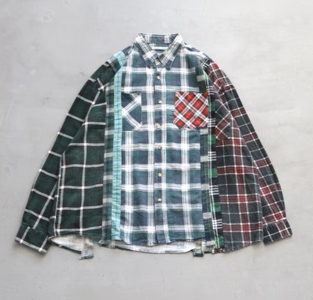LAST PCS: NEEDLES 7 CUTS WIDE FLANNEL SHIRT L/S (STYLE A) - PRE ORDER ITEM (預訂中)