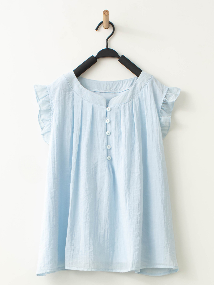 雪紡棉荷葉無袖上衣碎花牛仔蛋糕裙組合