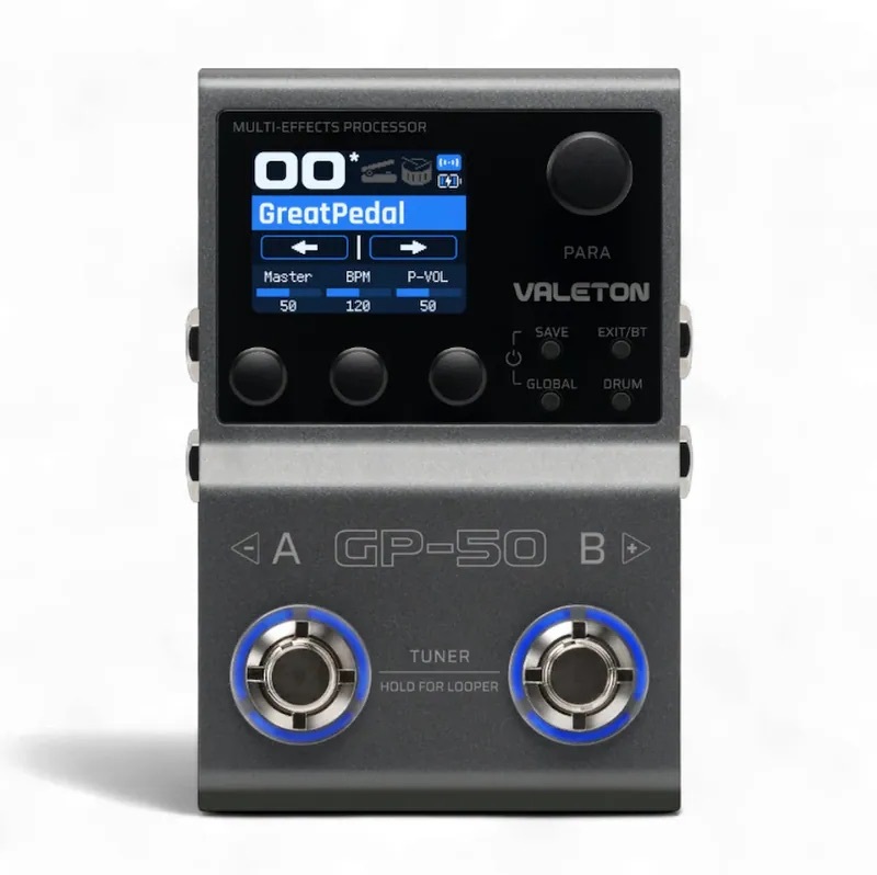 Valeton GP-50 迷你旗艦 數位綜合效果器 錄音介面 鼓機