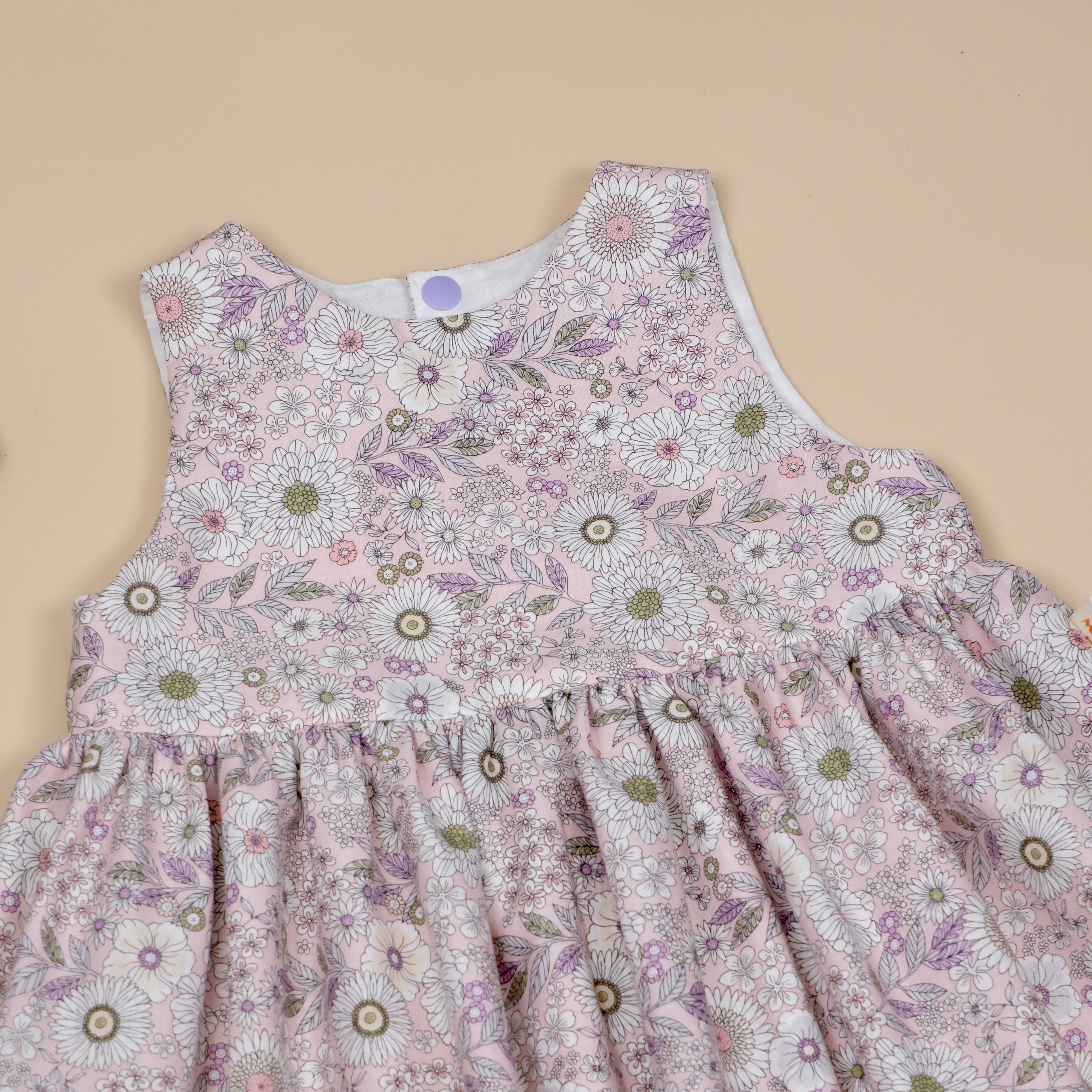 微風盛夏系列 ✺ 霧香雛菊 ✺ 手作女童無袖洋裝