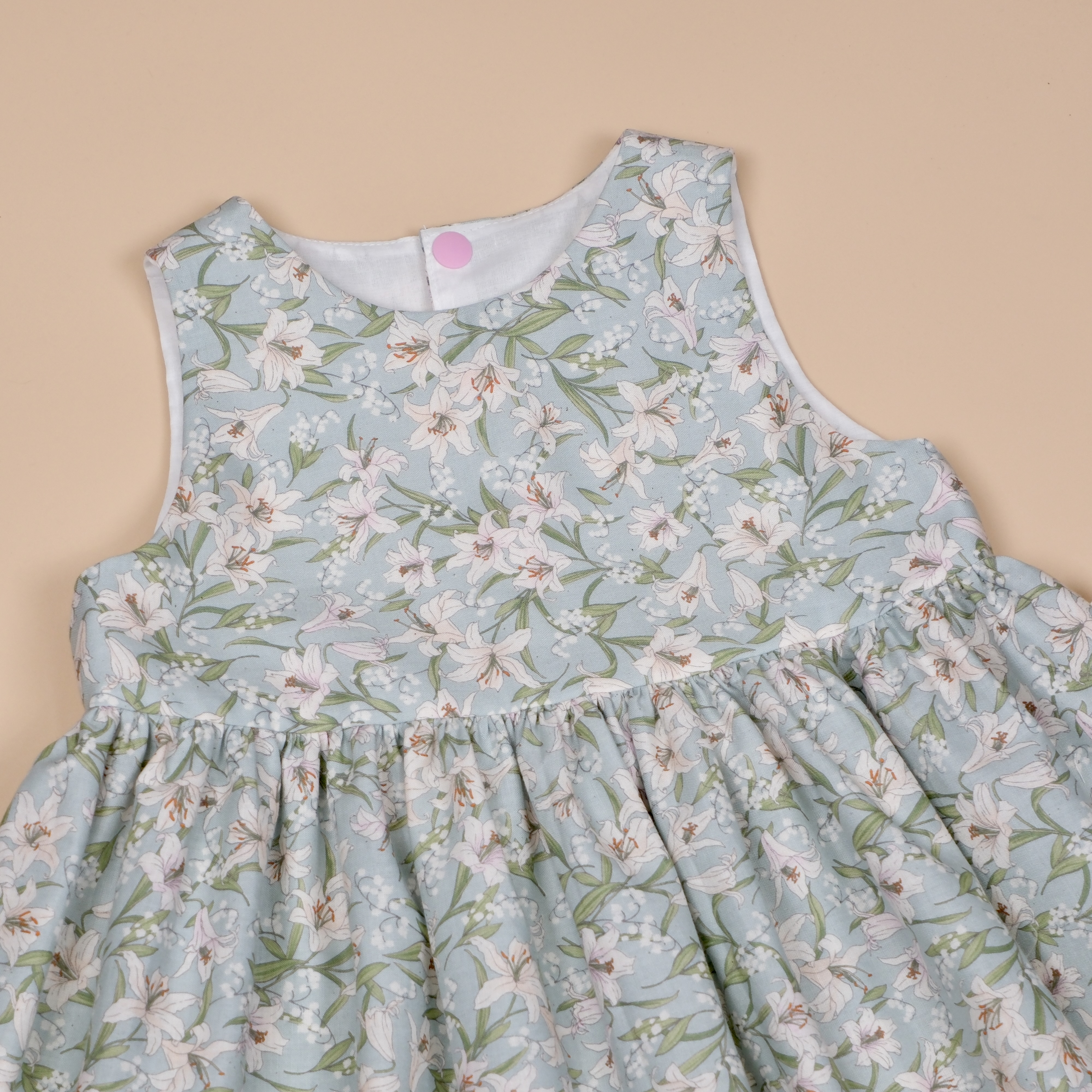 微風盛夏系列 ✺ 清風百合 ✺ 手作女童無袖洋裝