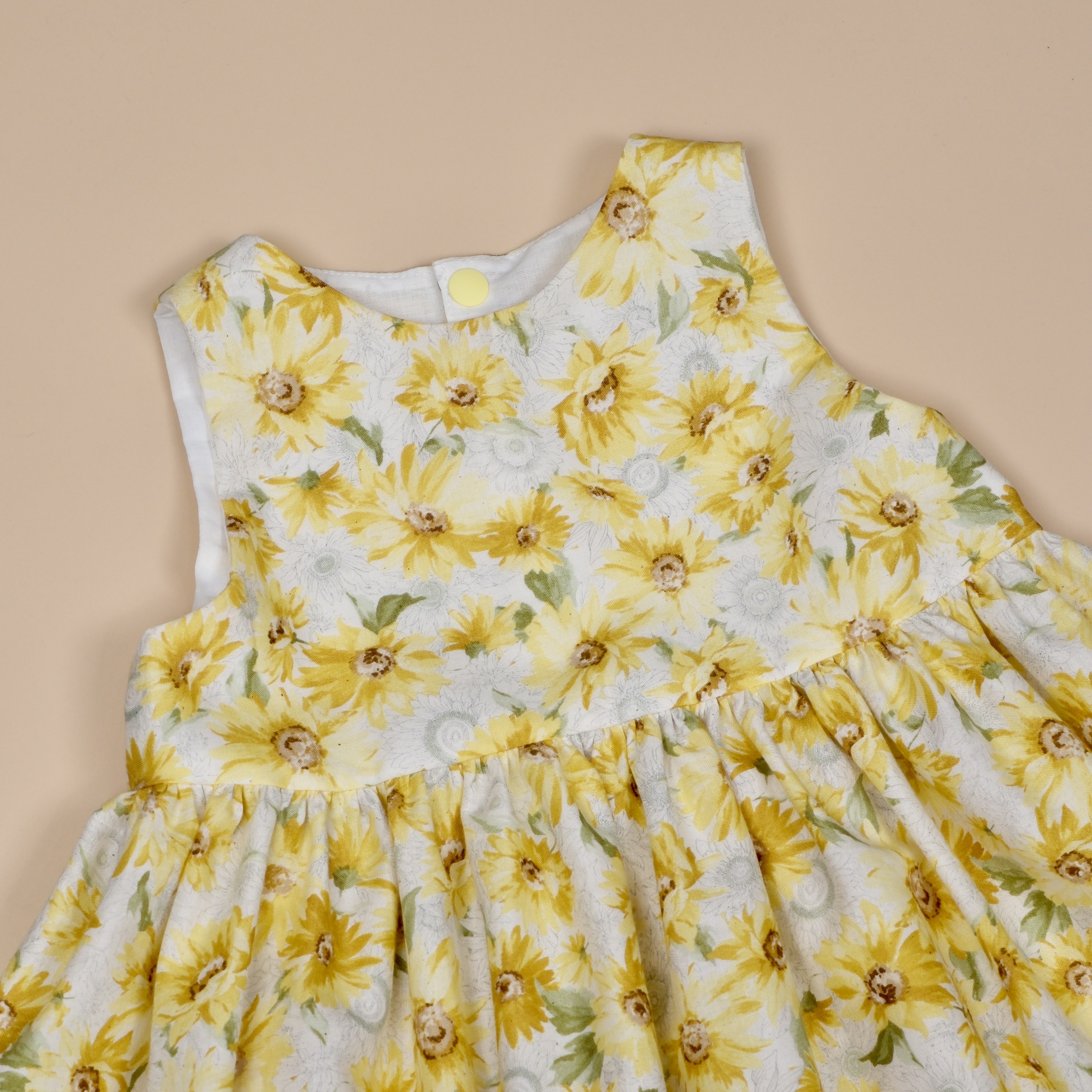 微風盛夏系列 ✺ 暖陽金盞 ✺ 手作女童無袖洋裝