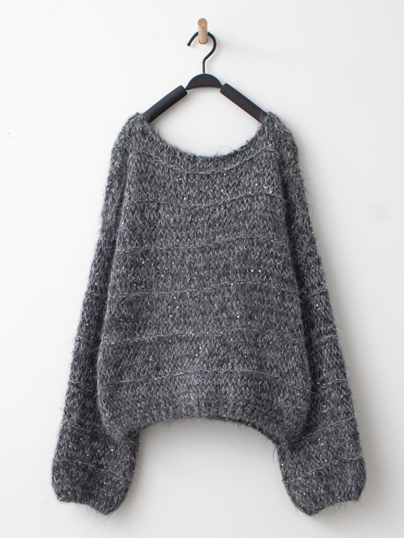 混色亮片紗毛衣蕾絲紋理立領內搭蘇格蘭格紋法蘭絨蛋糕長裙組合