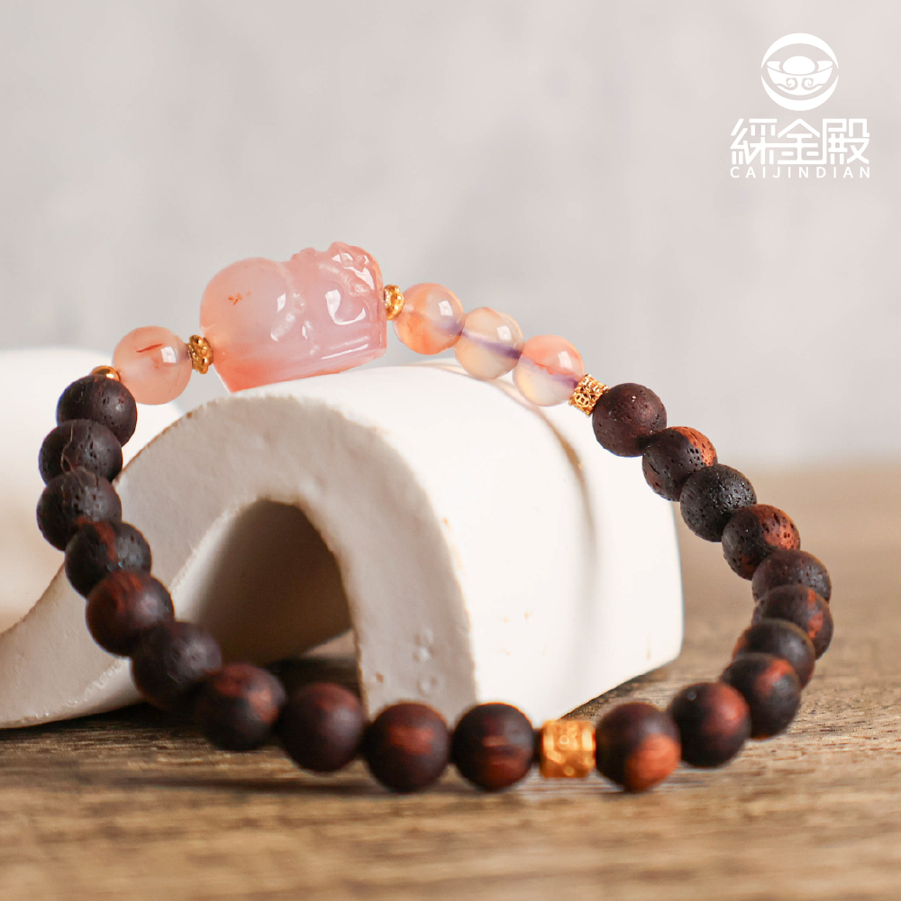 人緣旺財貔貅手珠｜降真木｜粉晶｜貴人緣｜提升事業運【綵金殿】